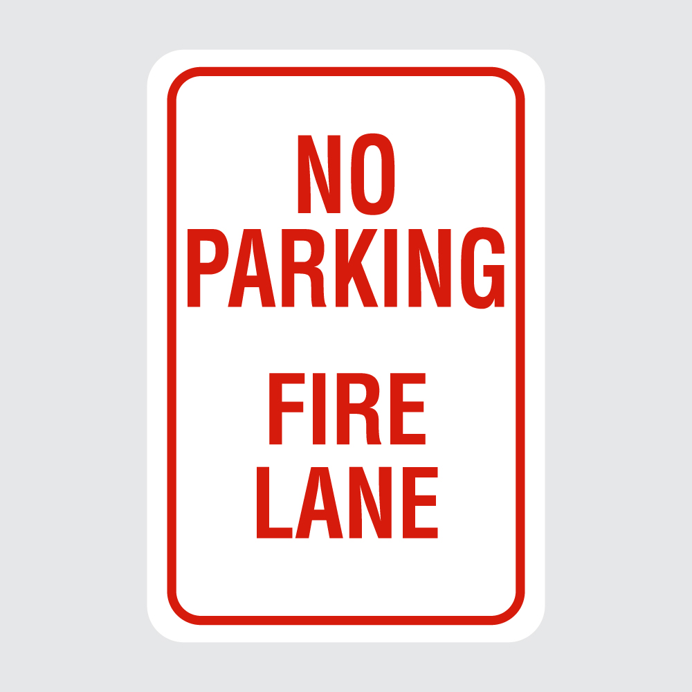 no parking fire lane premade sign