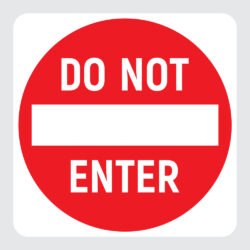 Ready made and ready to ship do not enter signs