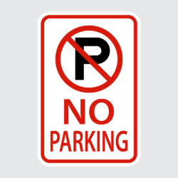ready to ship no parking sign